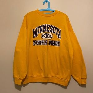 Vintage Yellow Minnesota Vikings Purple Pride 1998